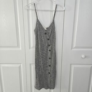 Caution To The Wind Vertical Striped V-neck Dress Women's Size Medium